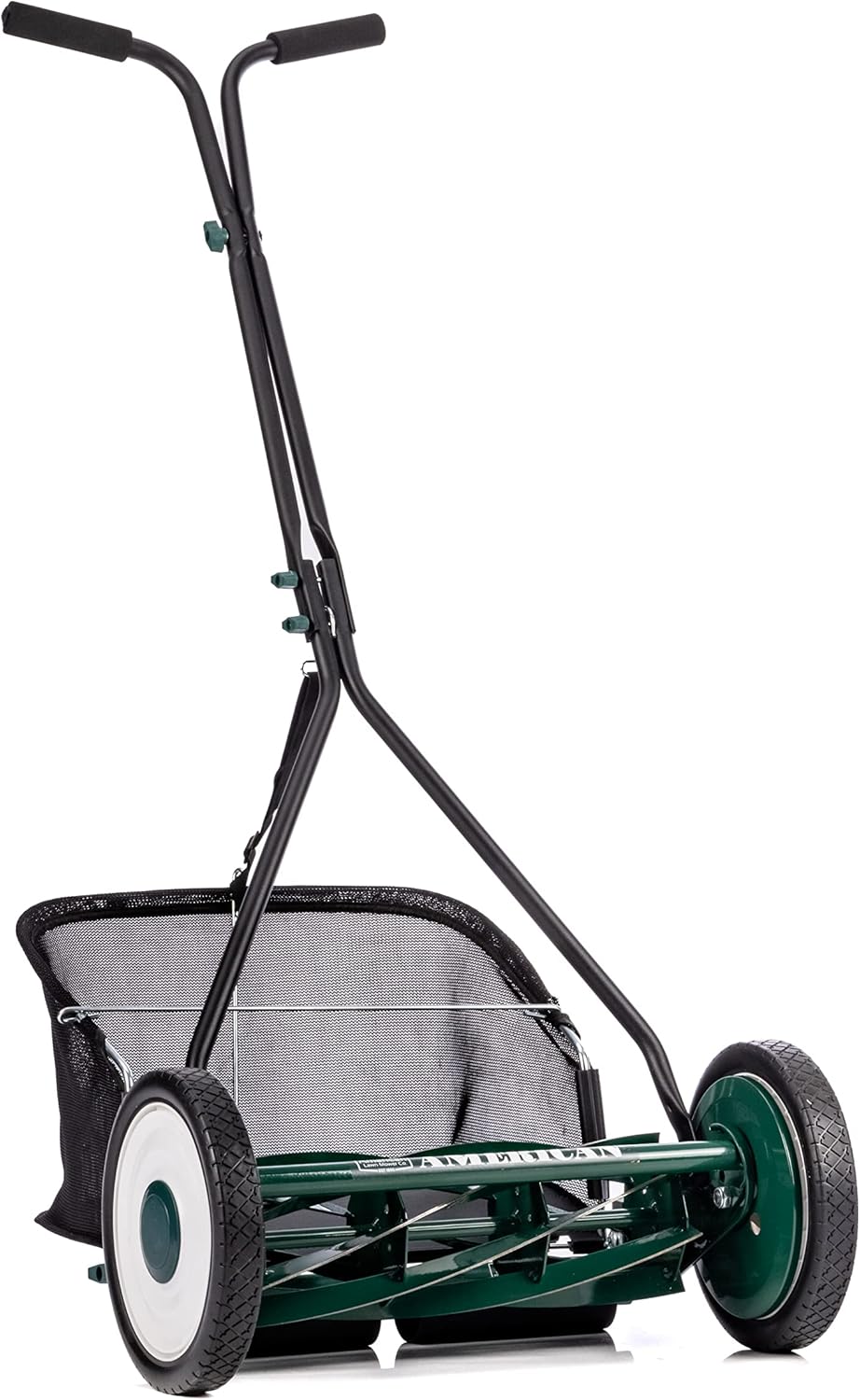 Mower Company 1725-16GC 16-inch 7-blade reel mower with grass debris collection device, designed specifically for lawns, green model(16-Inch�� 7-Blade with Grass Catcher)