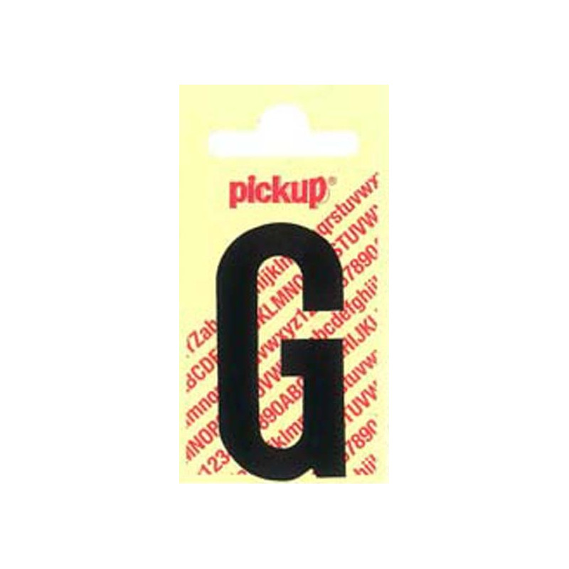 Lettre G adhésive noire 9 x 7 cm