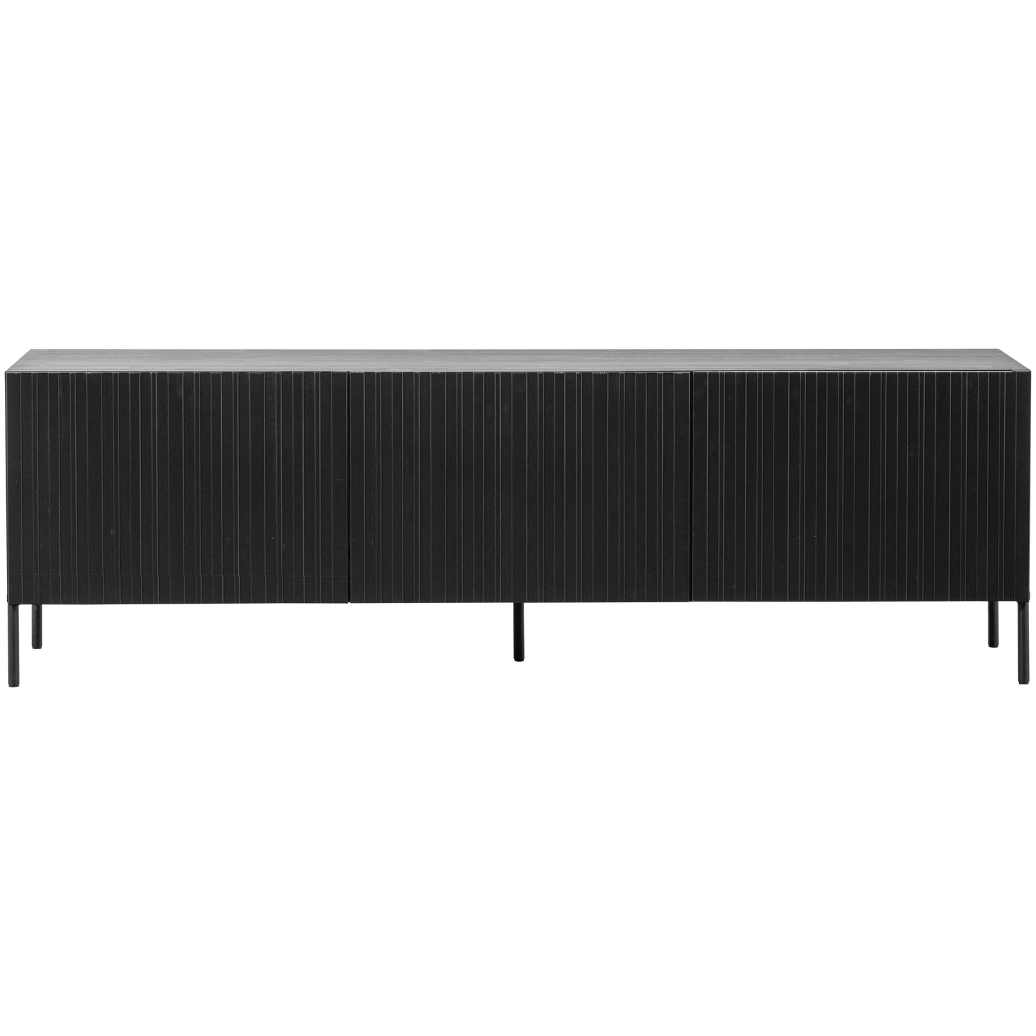 WOOOD tv meubel Grand Gravure - Grenen - Zwart - 56x180x46
