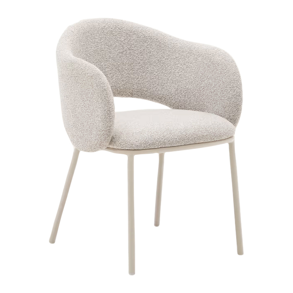 Kave Home Maina Eetkamerstoel - Bouclé / Beige