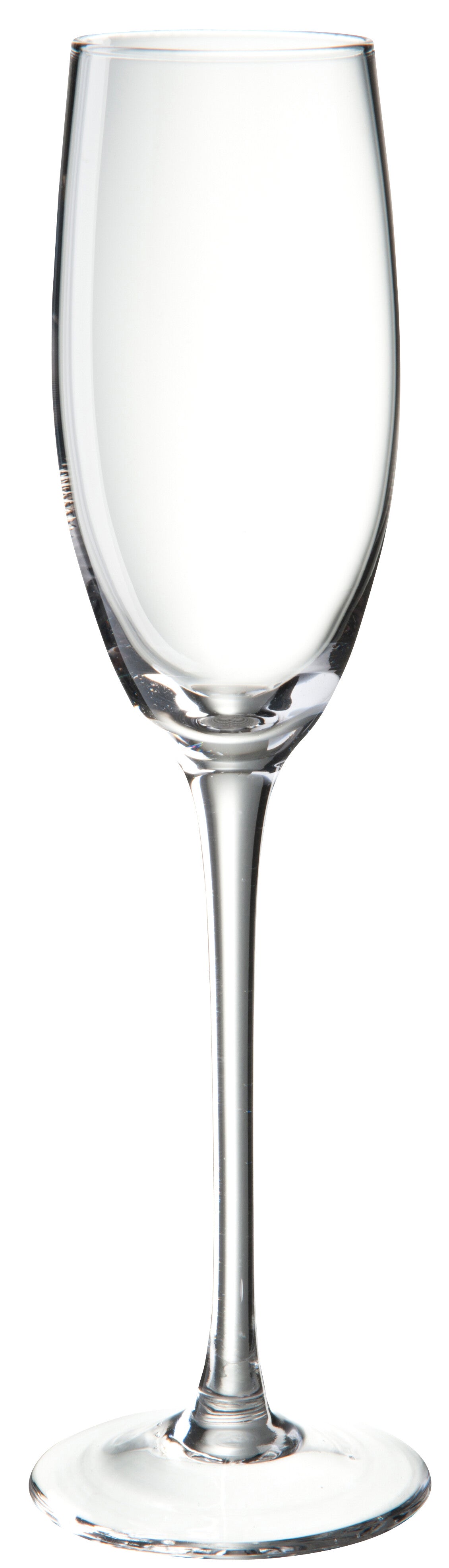J-Line glas champagne - glas - transparant - 6 stuks