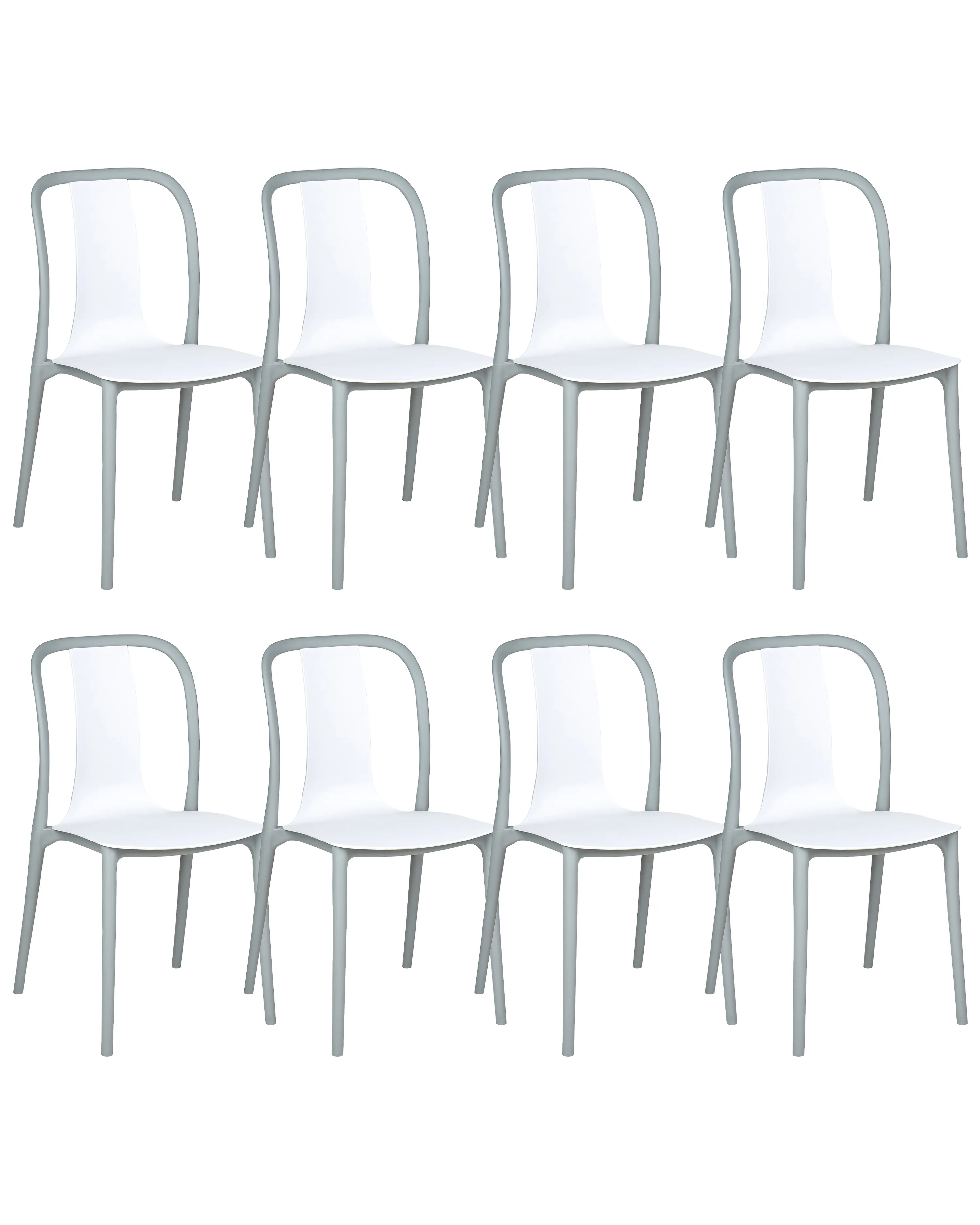 Set of 4 Garden Chairs SPEZIA White