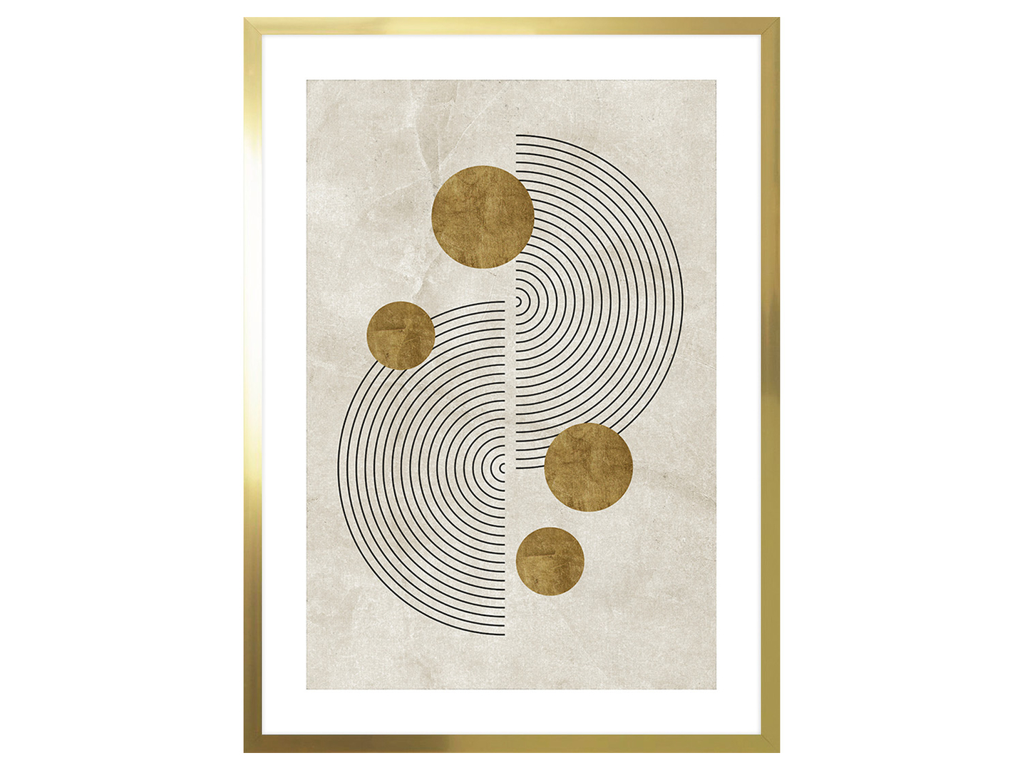 Obraz w ramie Half Circles Abstract 53x73 cm