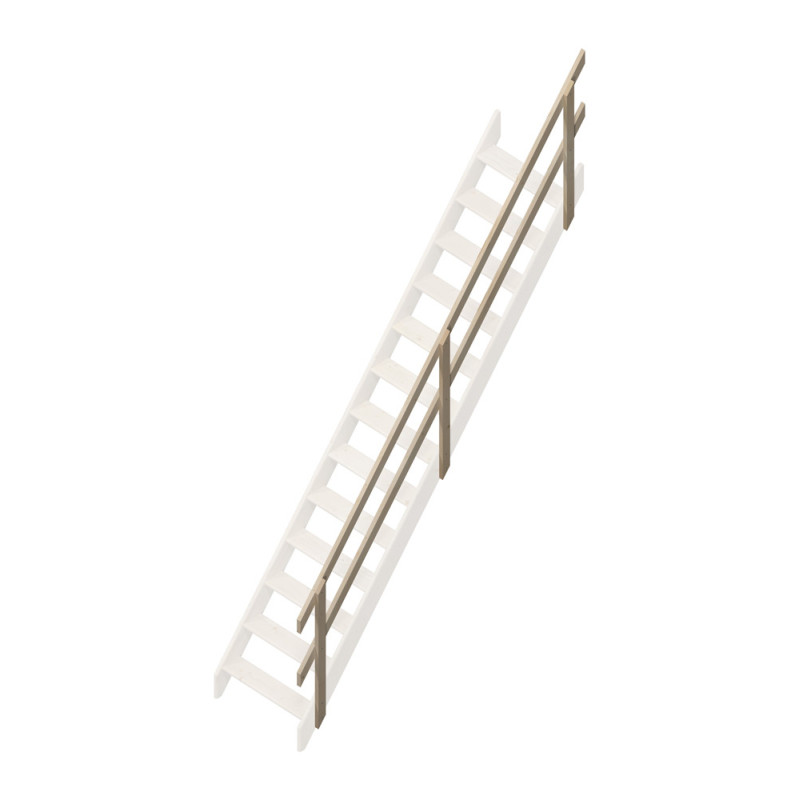 Rampe à lisses en bois pour escalier de meunier Cottage Junior SOGEM