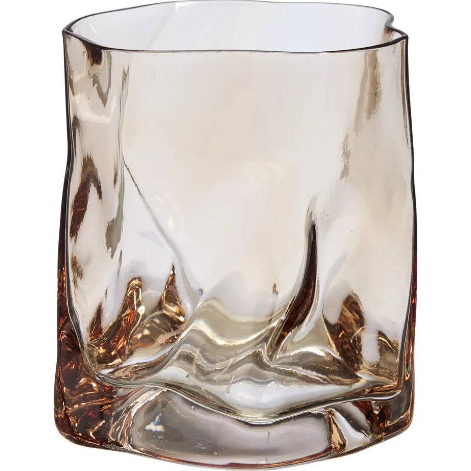 Kwantum Glazen | Glazen | Drinkglas Organic Swirl  – 340 Ml Bruin