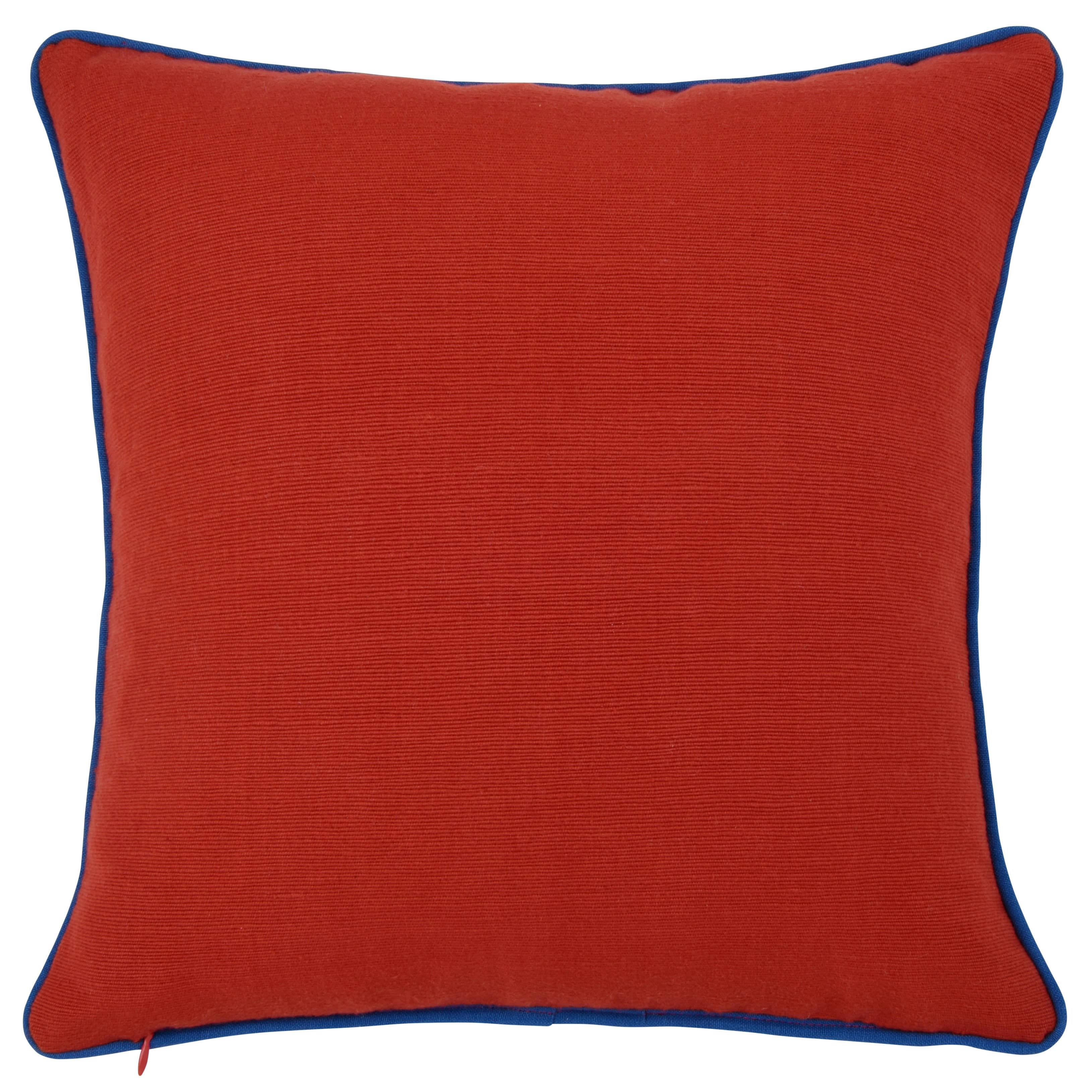 CANOAS - Housse de coussin bicolore en coton ocre et terracotta 40x40