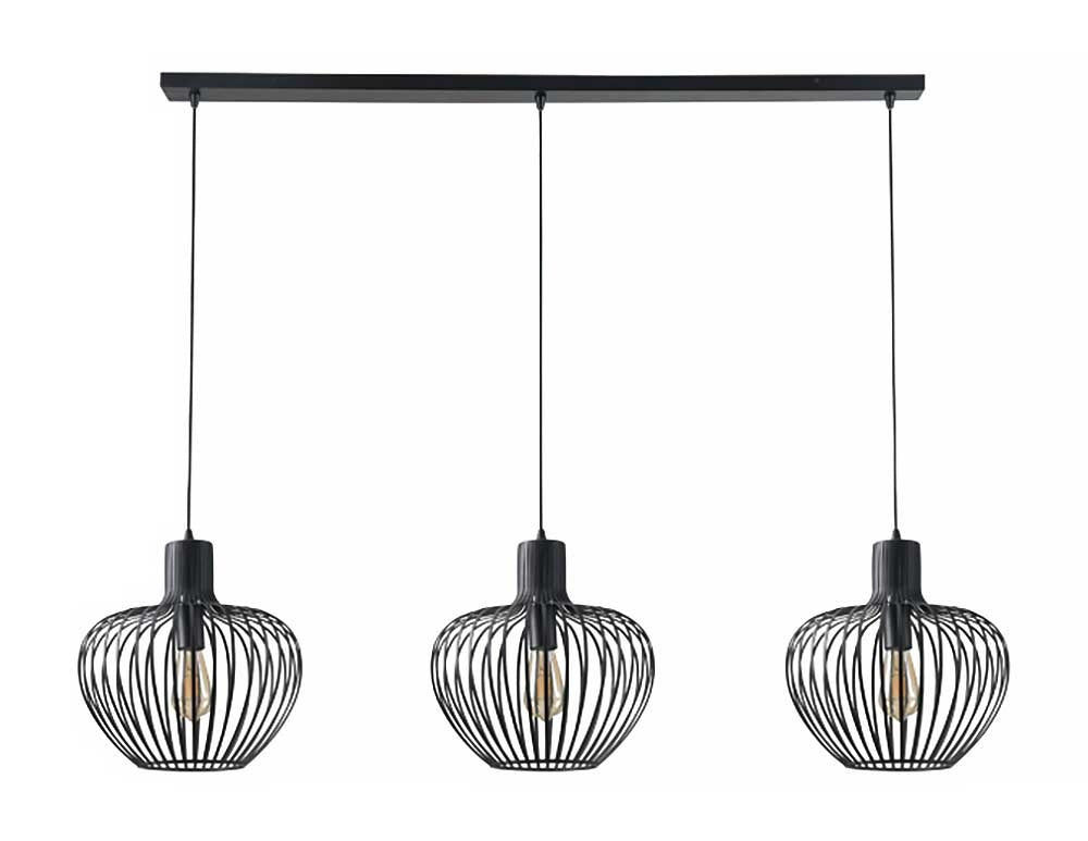 Freelight hanglamp Arraffone - 3 lichts - 140 x 150  cm - zwart