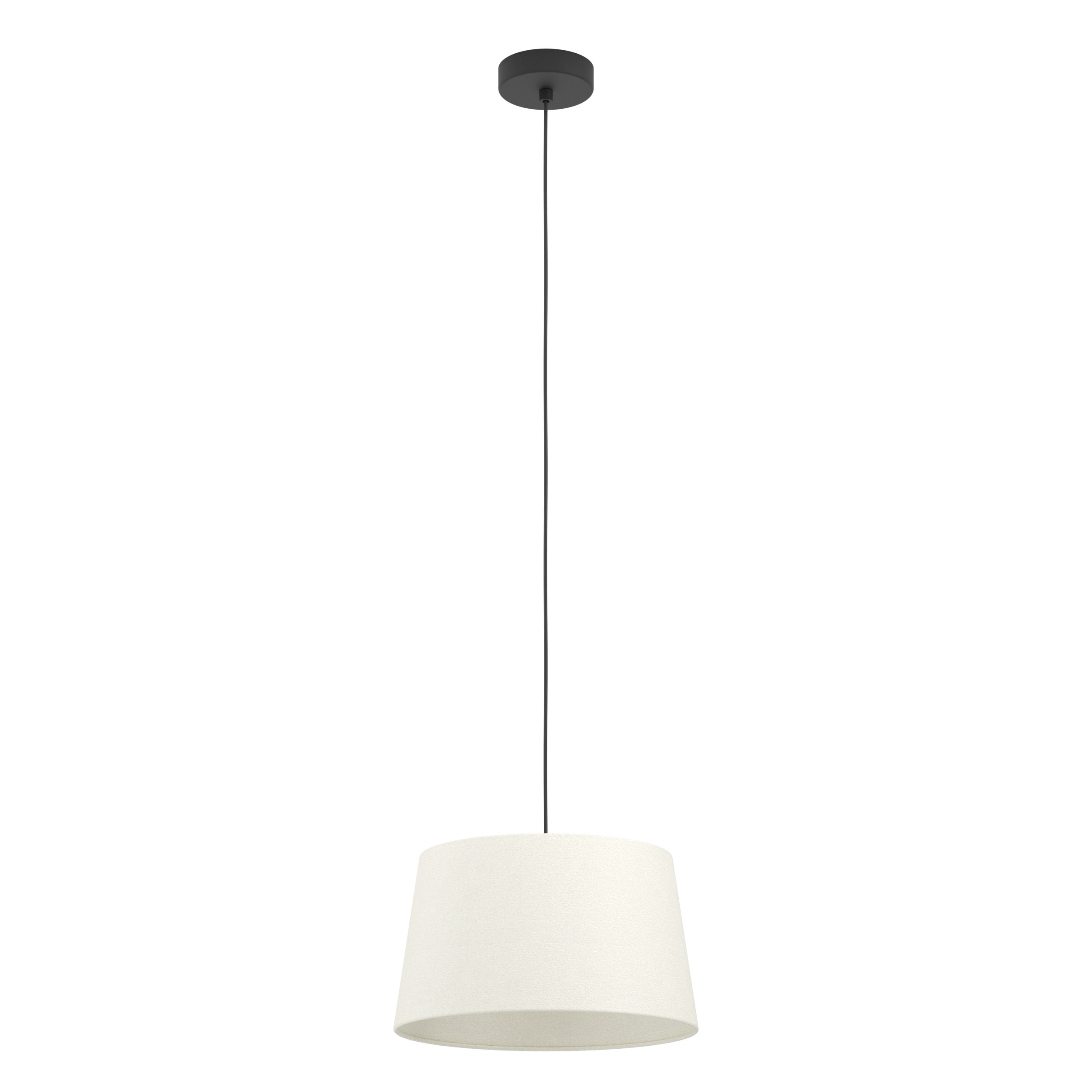 EGLO hanglamp Febres - e27 - textiel - zwart/wit