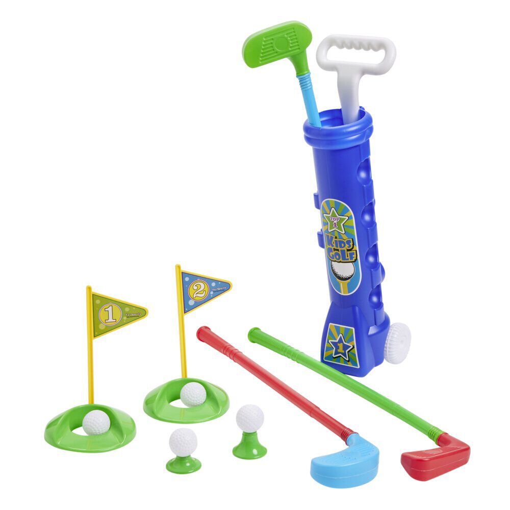 Chariot de golf enfant plastique avec accessoires Ø13xH58cm