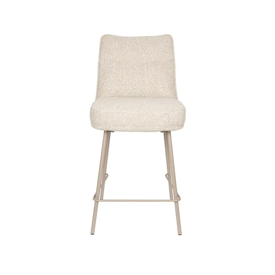 Housecraft Living Jacques Barkrukken rugleuning 65 cm Beige - Set van 2