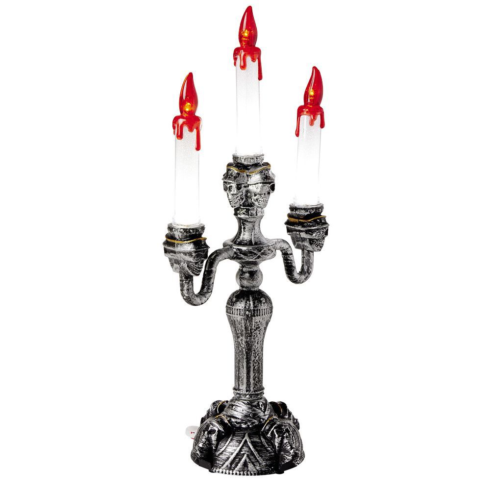 Chandelier Halloween lumineux 3 têtes LED L40cm