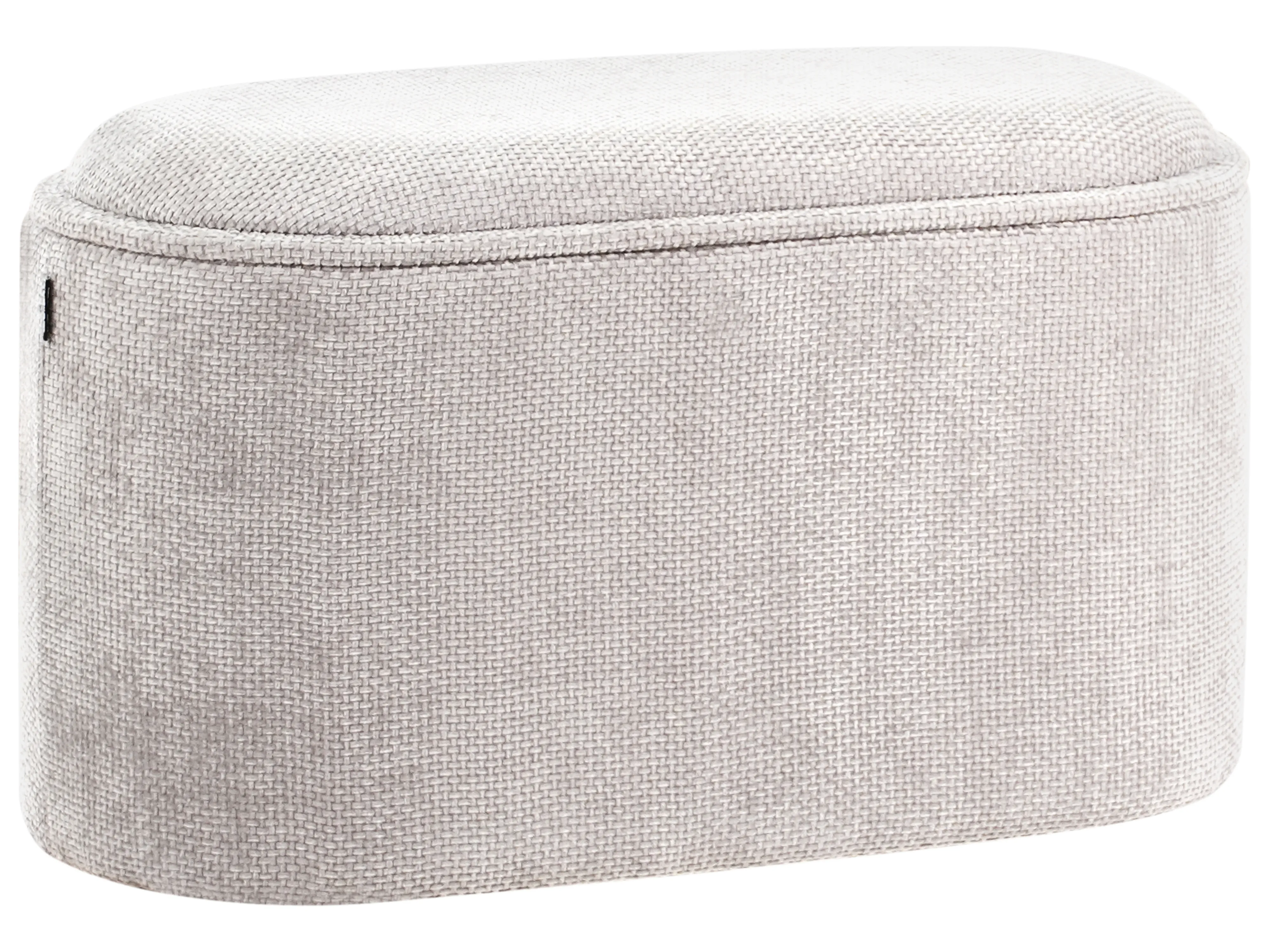 Upholstered Storage Bench ARTAS Chenille Grey