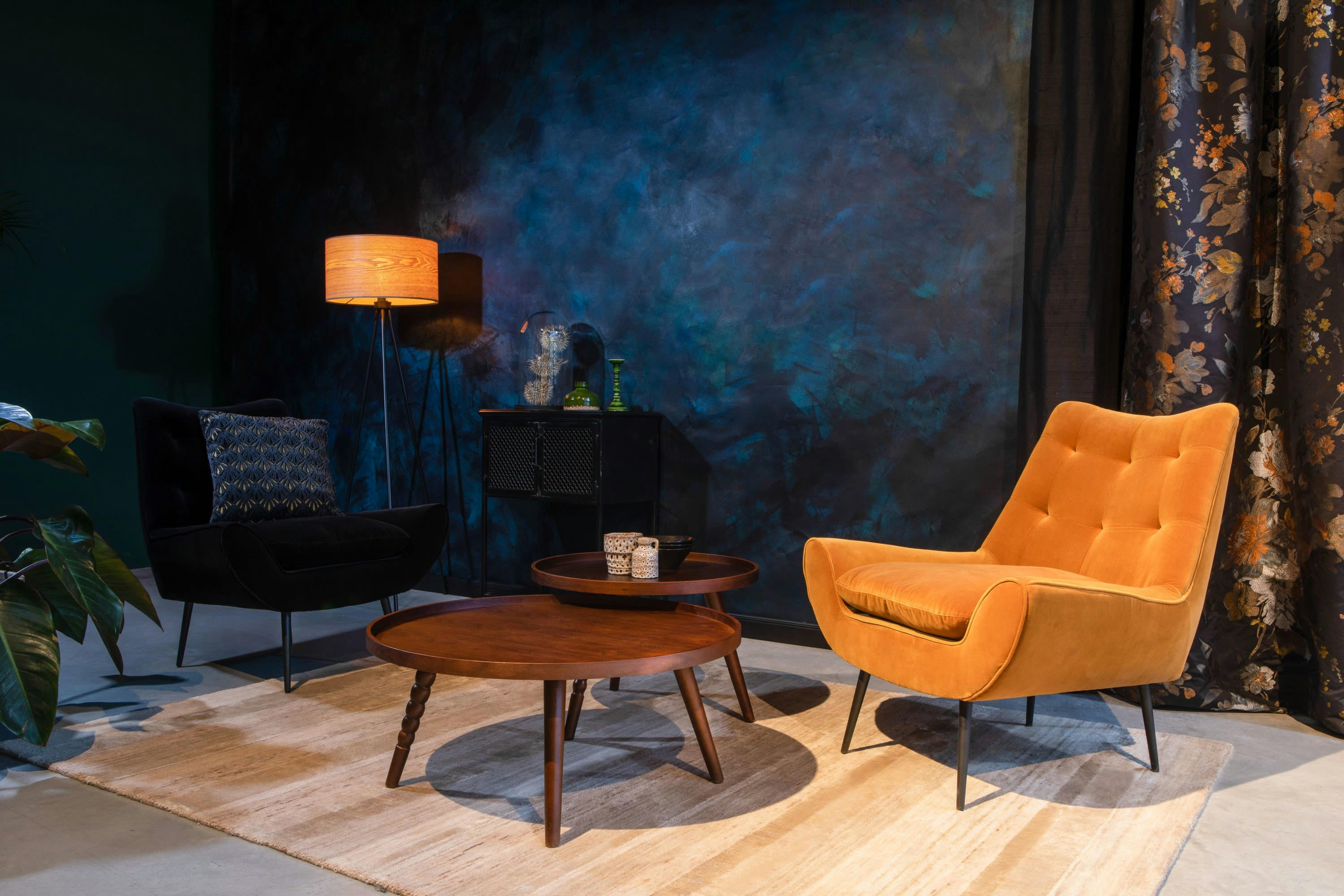 GLODIS - Fauteuil lounge en coton marron