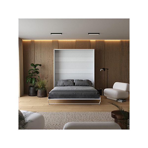 Lit escamotable 160x200cm Vertikal M1 Lit Mural Blanc