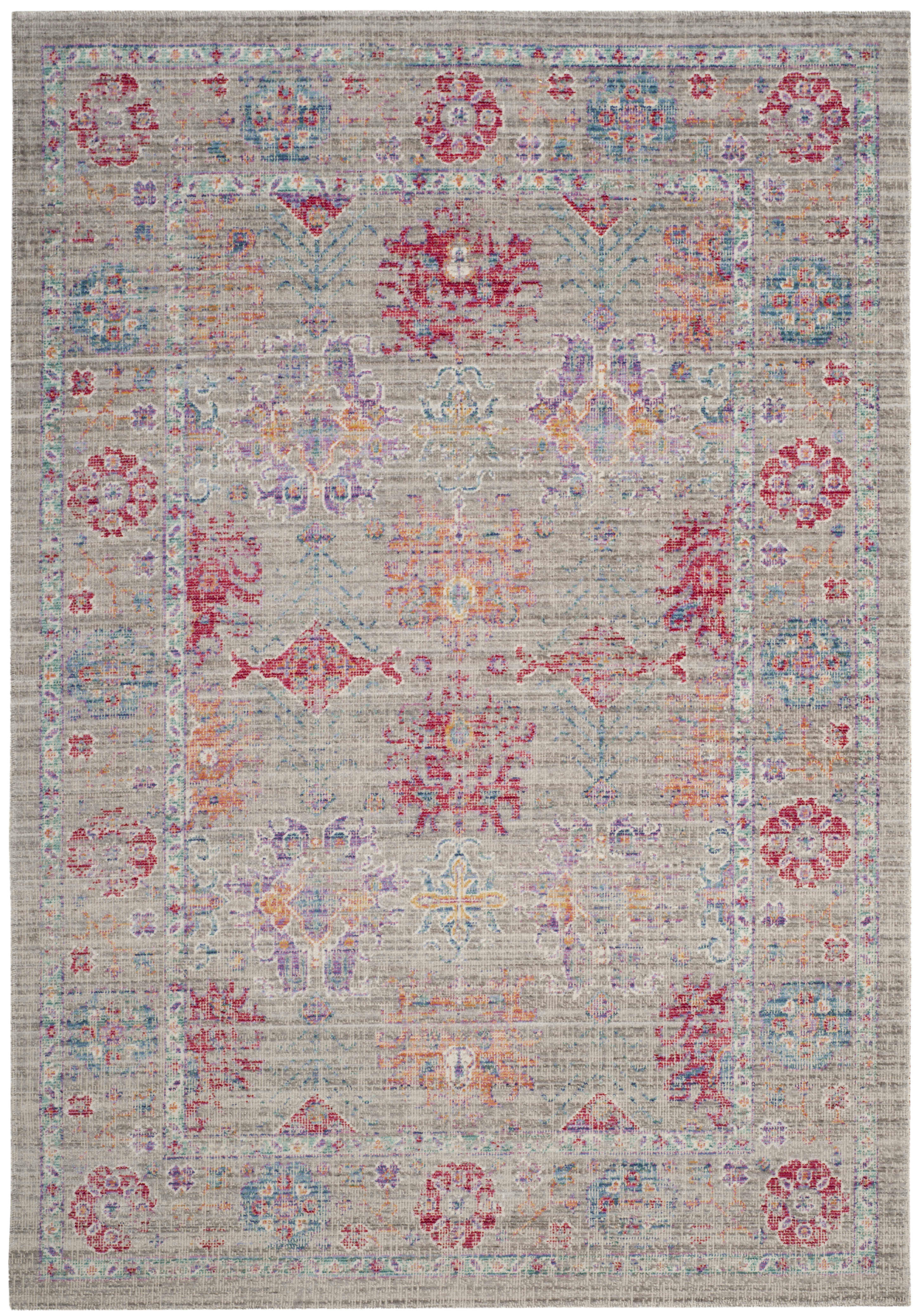 WINDSOR - Tapis de salon interieur en gris & fuchsia, 152 x 213 cm