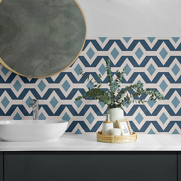 Panneau Mural Wallfluent 120x60 cm Motif Géométrique Avec Cadres 1 pièce