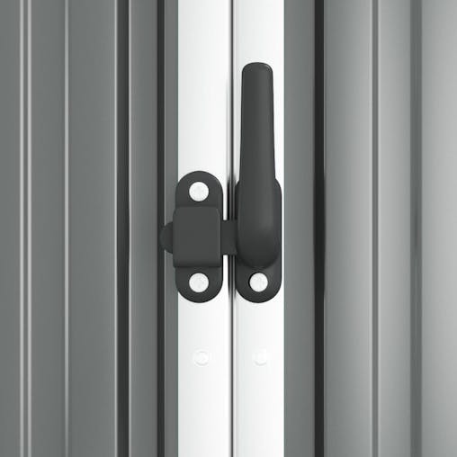 NNEVL Garden Tool Shed Grey 225x89x161 cm Galvanised Steel