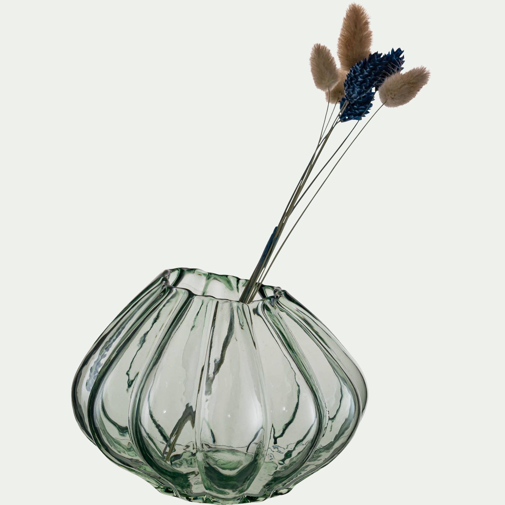 CATENAY - Petit vase en verre h12,3cm - vert