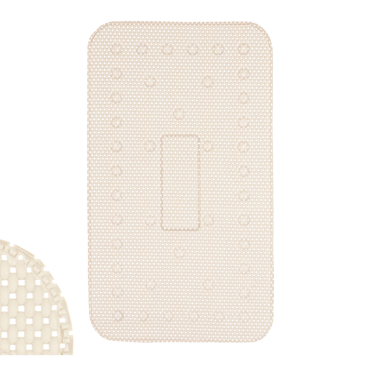 Tapete wc antiderrapante bege 40x69cm