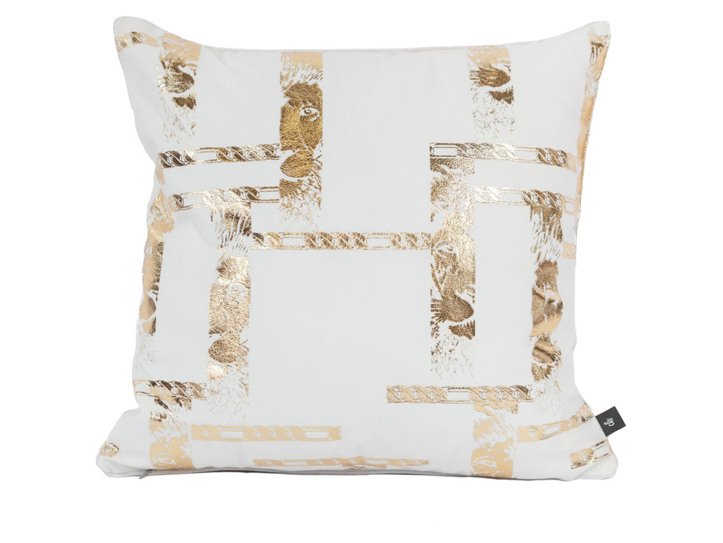 Poszewka dekoracyjna King Of Chic Gold 45x45 cm biała