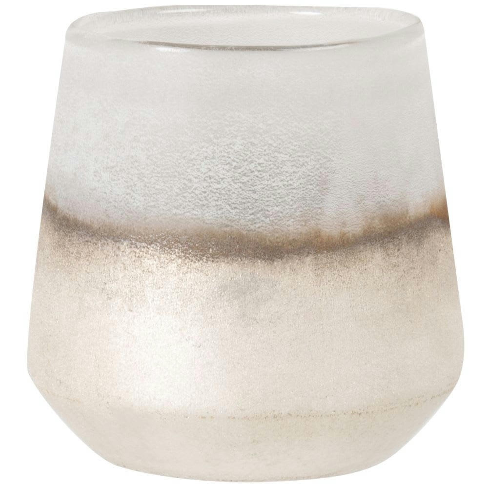 HUGO - Photophore en verre argenté dégradé