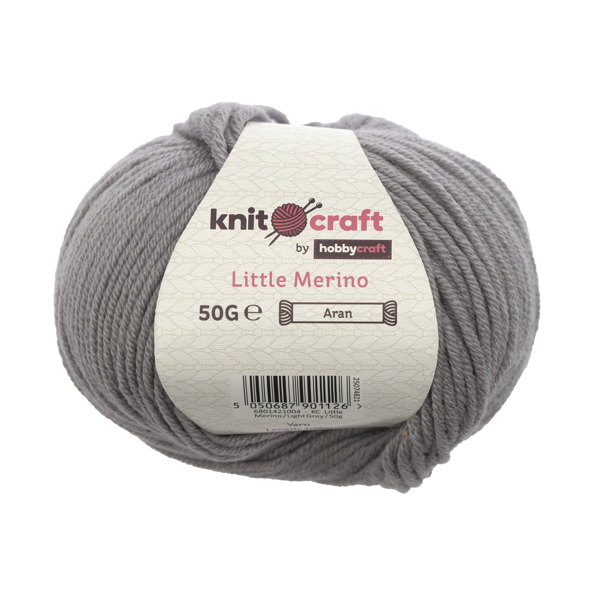 Knitcraft Light Grey Little Merino 50g
