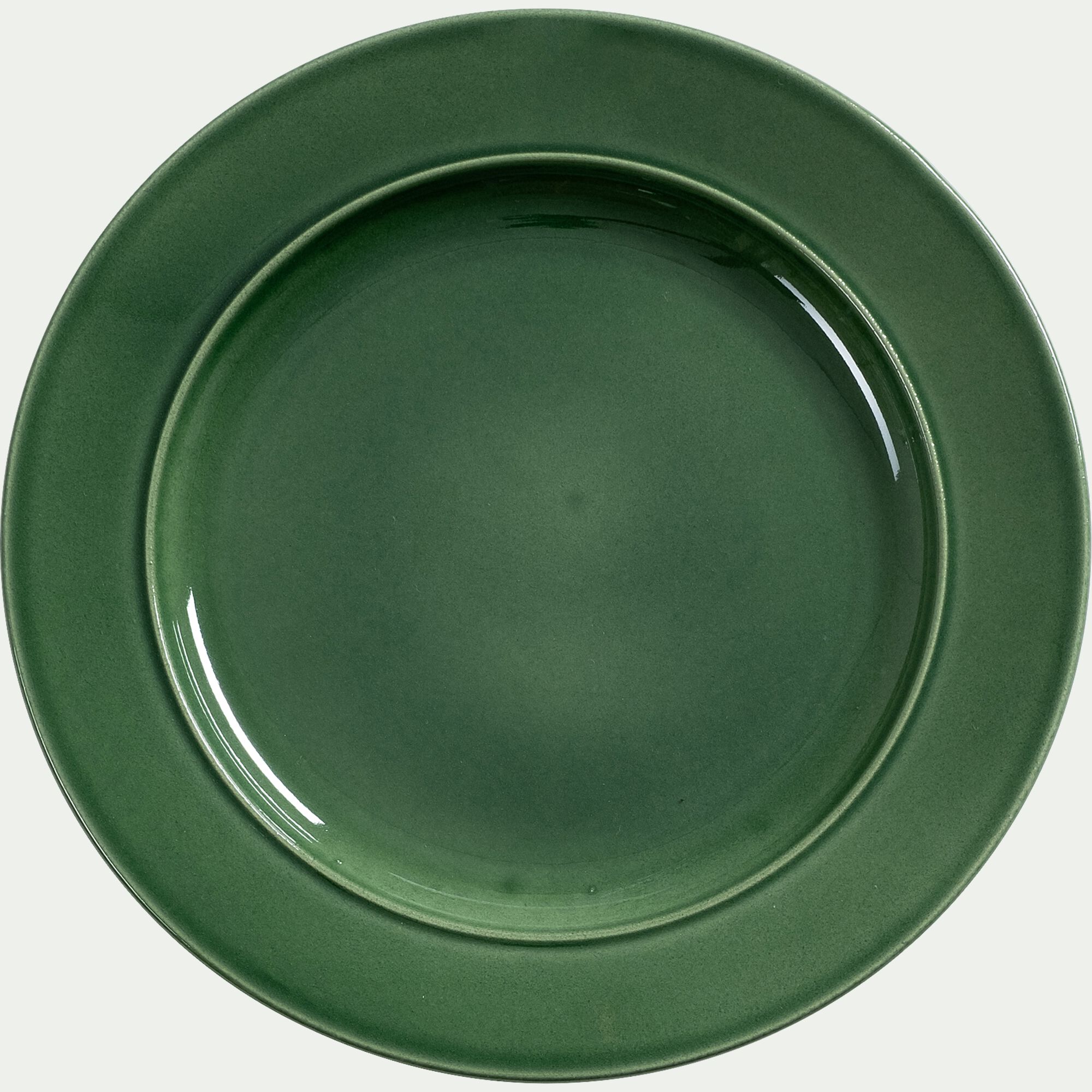 ANO - Assiette à dessert en grès D24cm - vert avocado