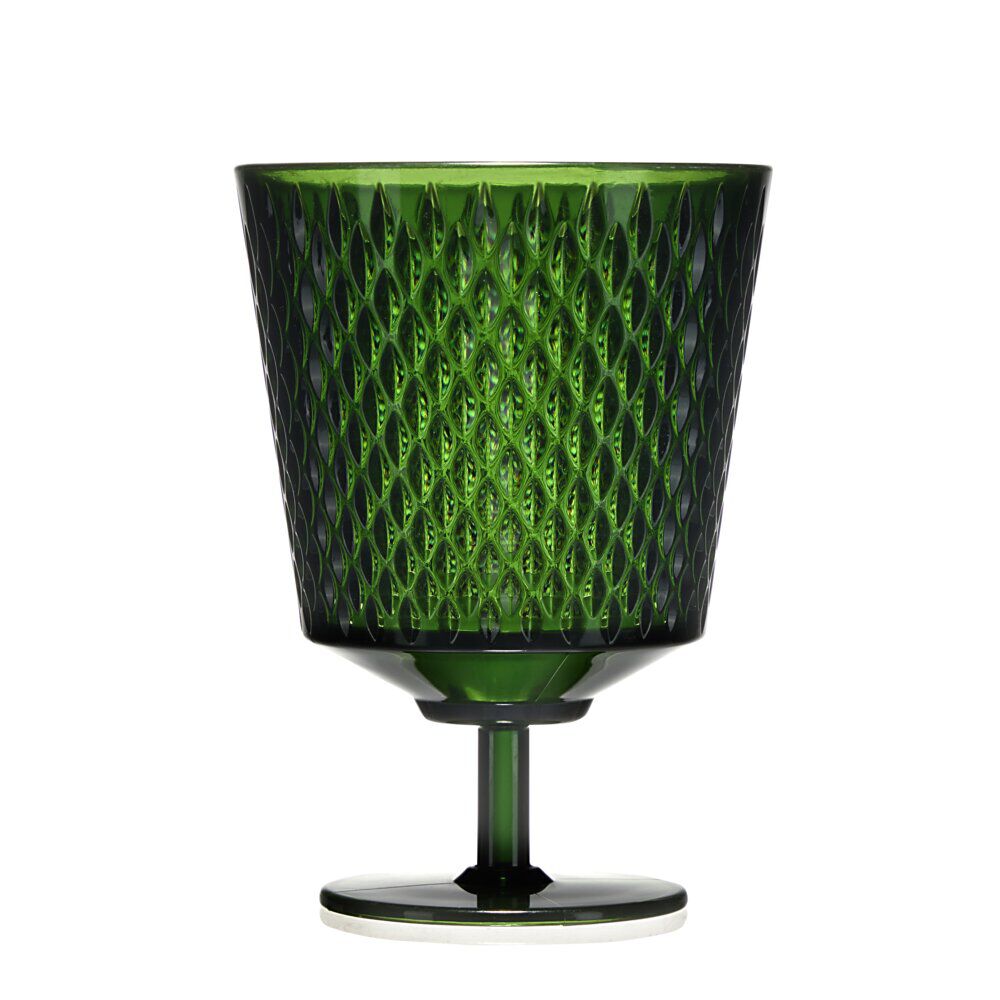 Verre à vin en plastique x2 couleur unie 220ml