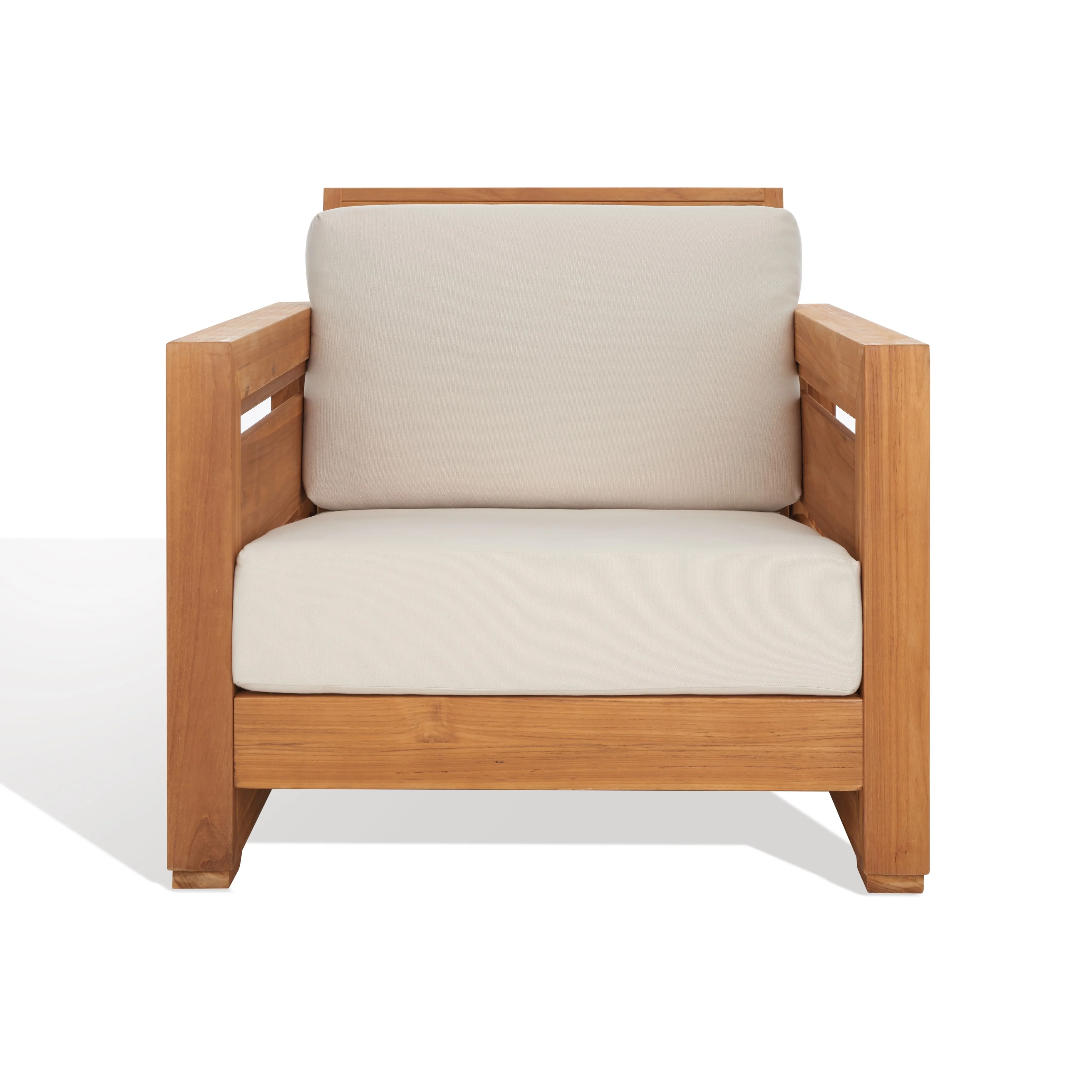 SAFAVIEH Couture Zina Outdoor Teak Club Chair - 32W x 37D x 29H