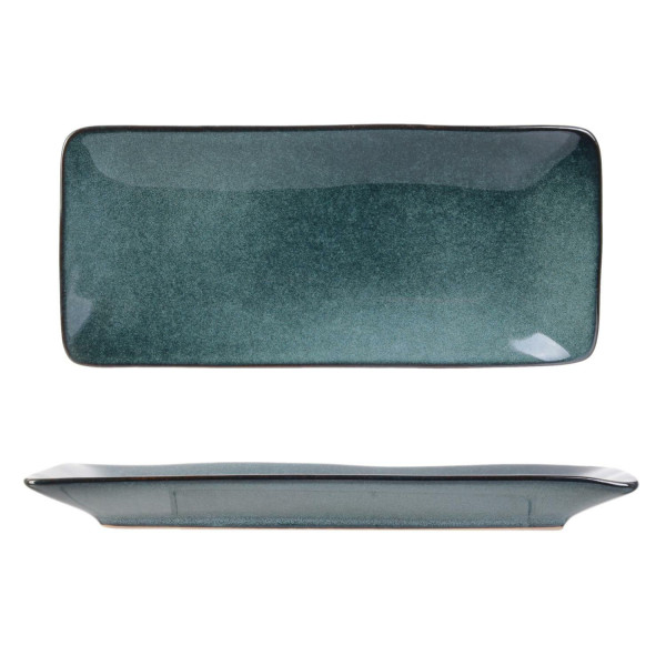 Patera ceramiczna Aurora 10x22 cm niebieska