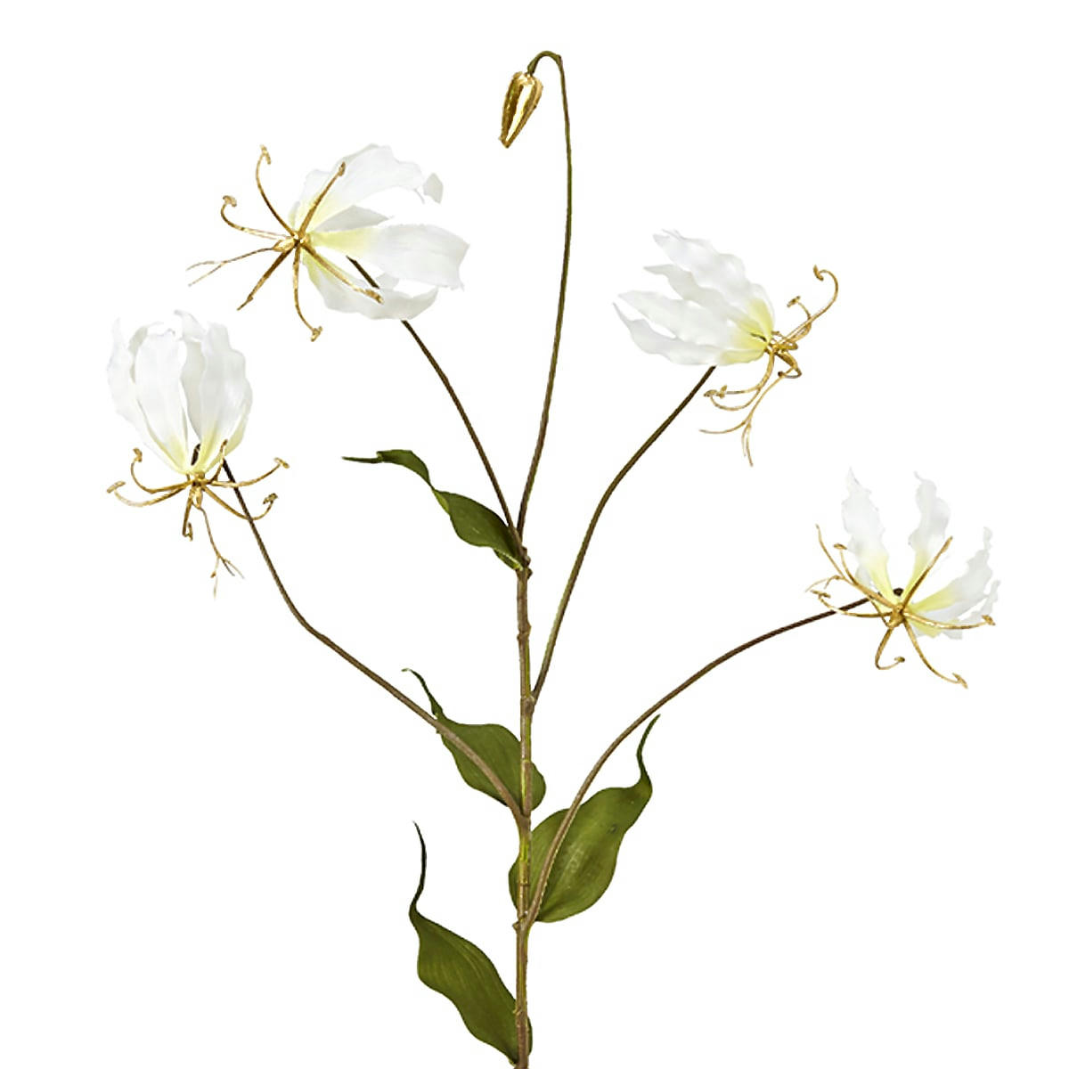 NOËL - Gloriosa artificielle blanche H88