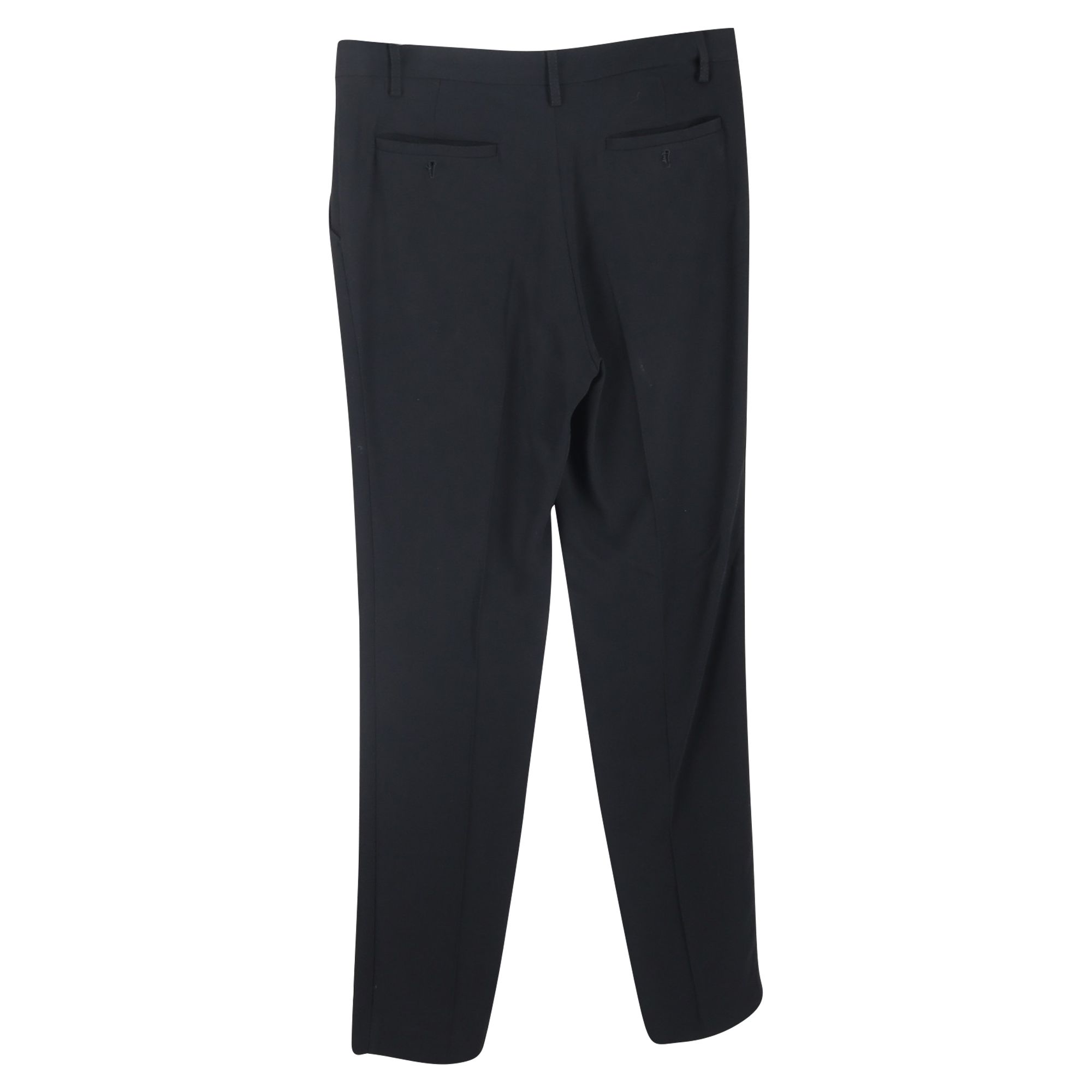 Etro Preloved Straight Leg Trousers in Black Polyester