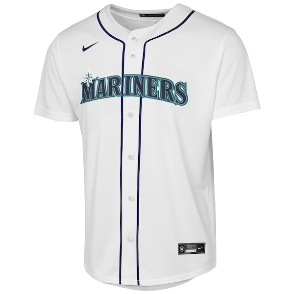 Youth Seattle Mariners Cal Raleigh Nike White Home Replica Jersey