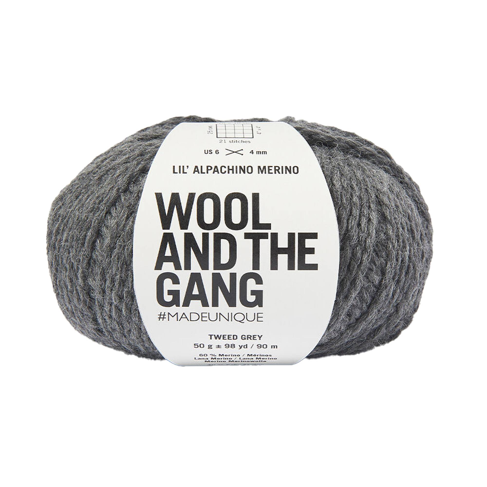 Wool and the Gang Tweed Grey Lil’ Alpachino Merino 50g