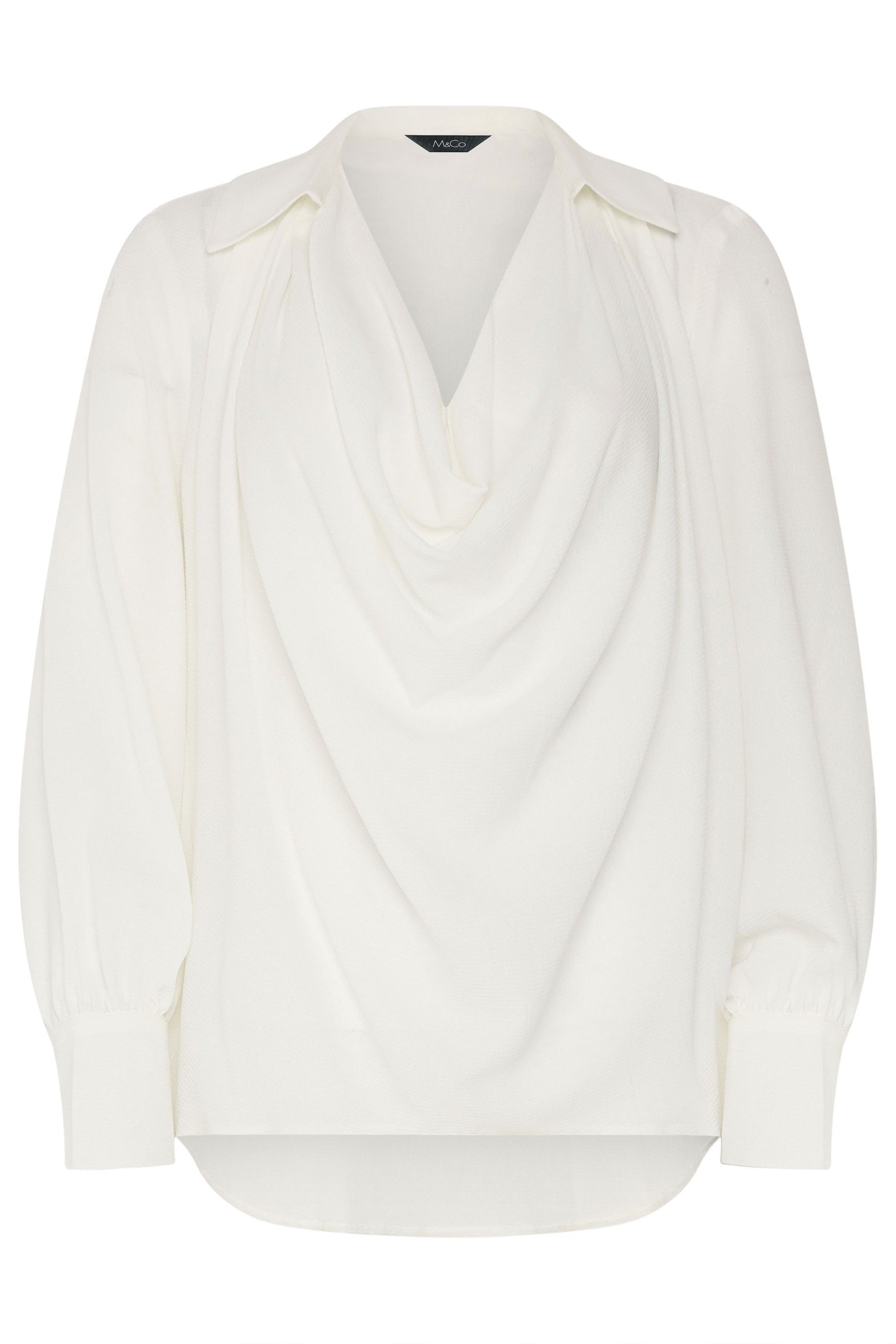 M&Co Drape Front Blouse