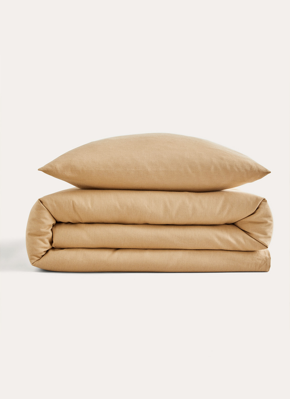 HOUSSE DE COUETTE COTON ET CACHEMIRE CAMEL