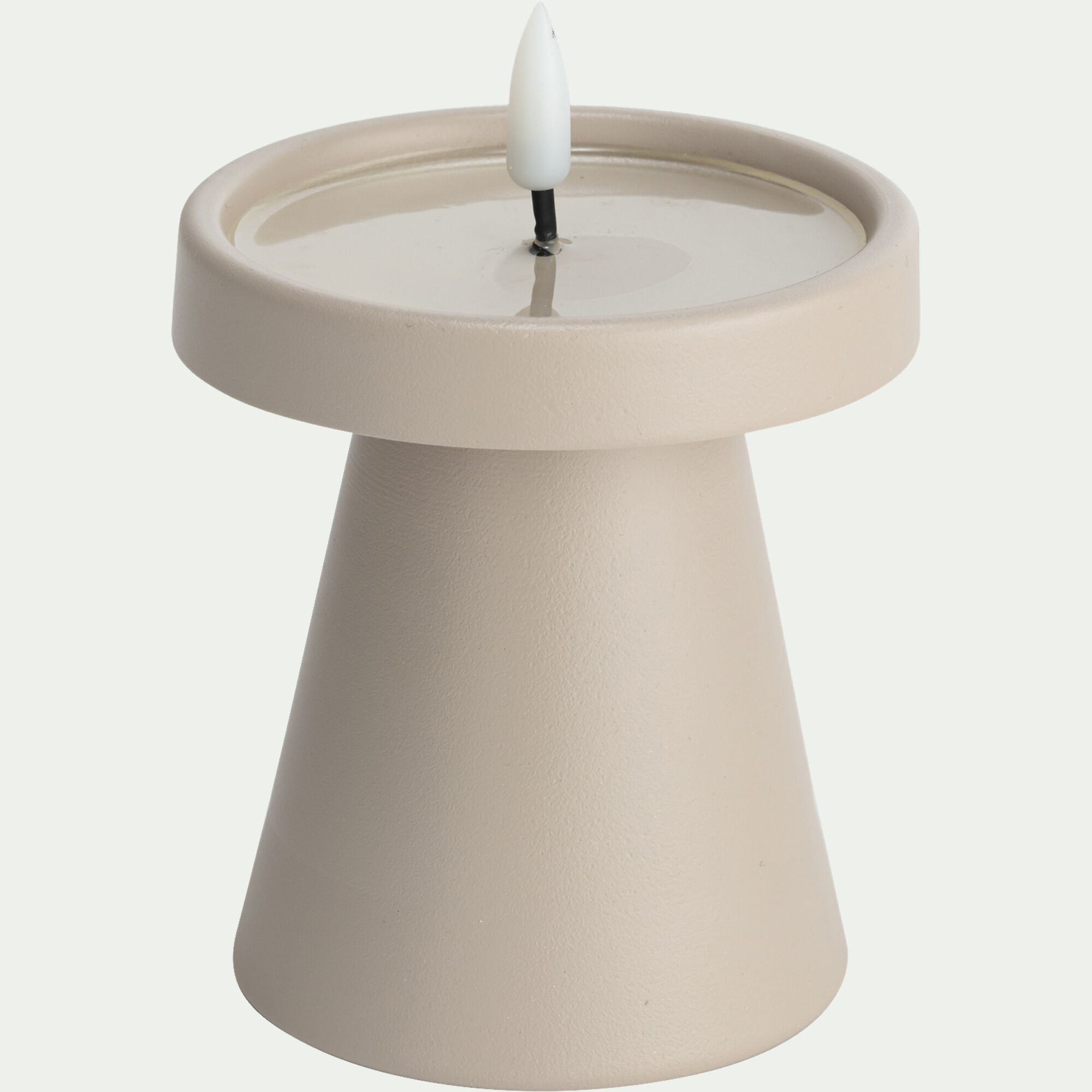 ALAIA - Bougie à LED D9xH10cm - beige sable