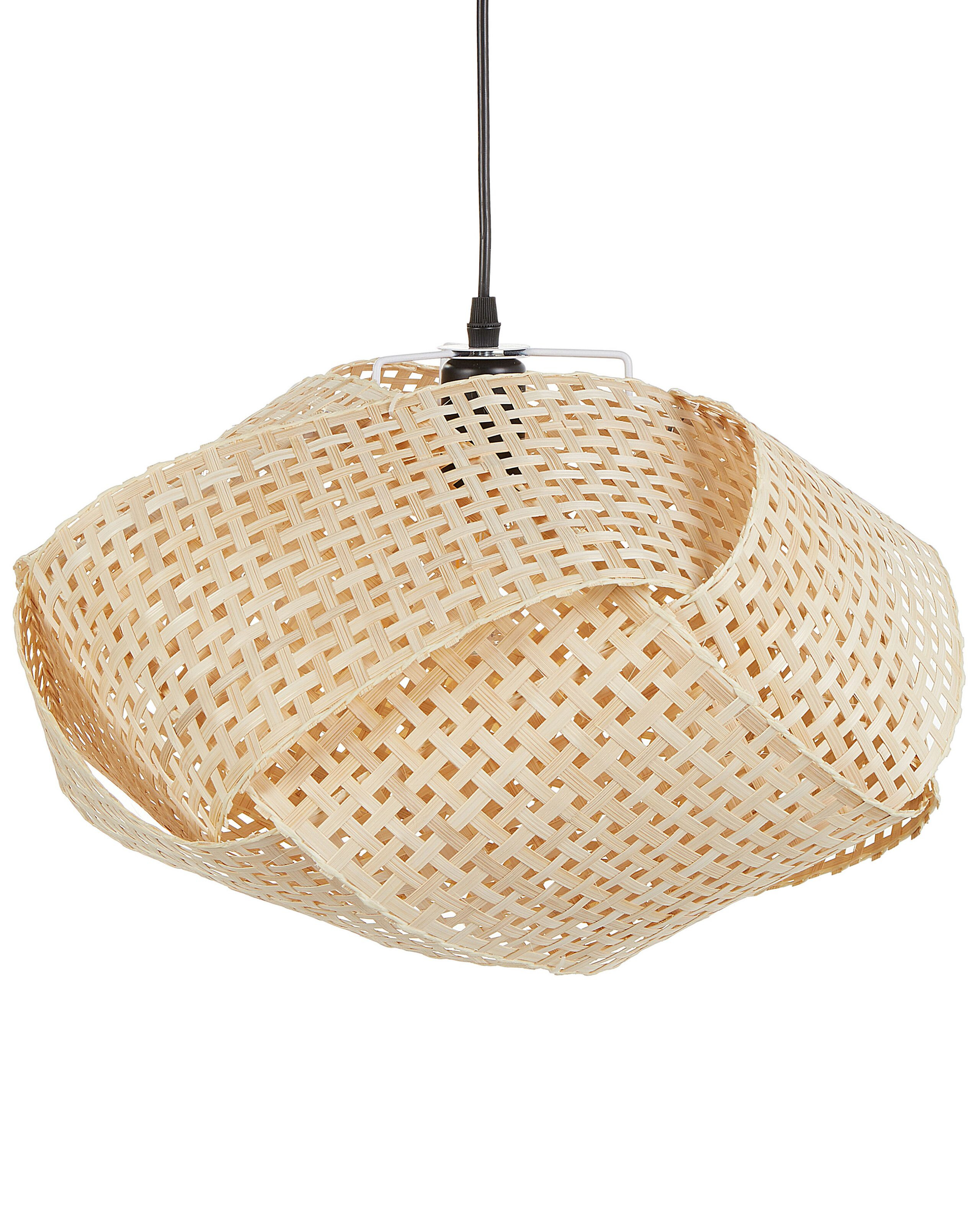 Lampa wisząca bambusowa klosz pleciony