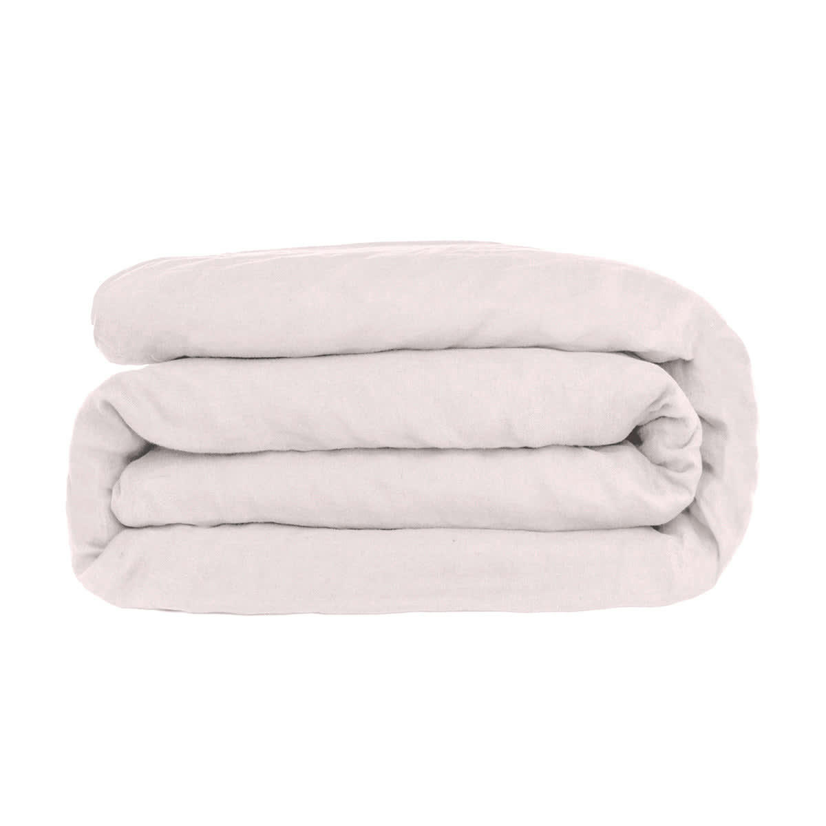 HORTENSE - Housse de couette lin lavé  240x220 rose poudré