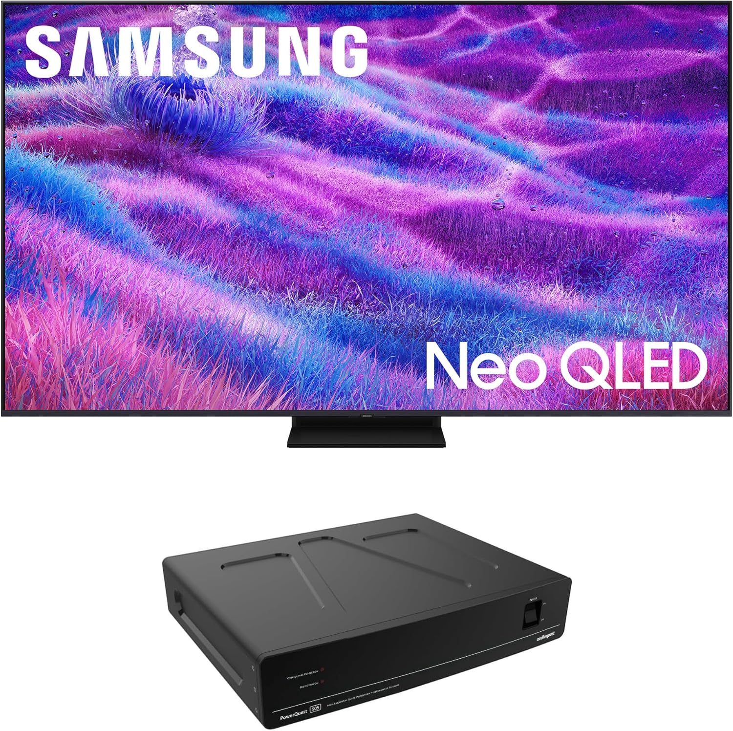Samsung QN65QN80FAFXZA 65 Inch Neo QLED QN80F Series Supreme UHD 4K TV with an AudioQuest PQ505NA PowerQuest 505 12 Outlet Surge Protector (2025)