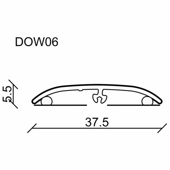 Übergangsprofil »Dowel-Fix Nr. 6«, BxL: 37 x 900 mm, Höhe: 5 mm, grau