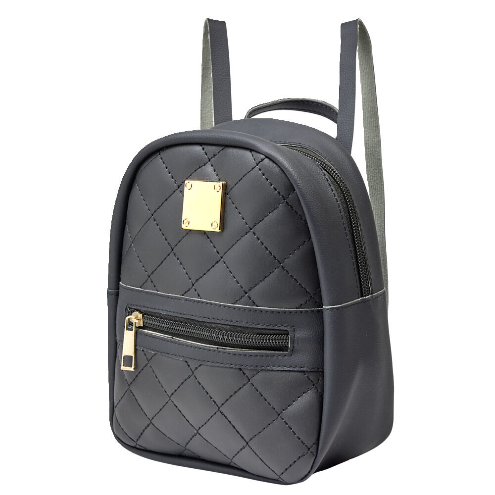 Mini sac à dos femme simili noir 17x8xH20cm