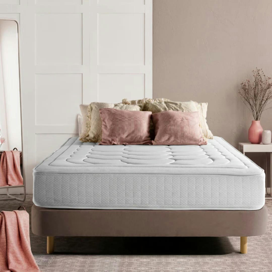 PARIS - Matelas à ressorts ensachés et mémoire de forme   27cm90X180