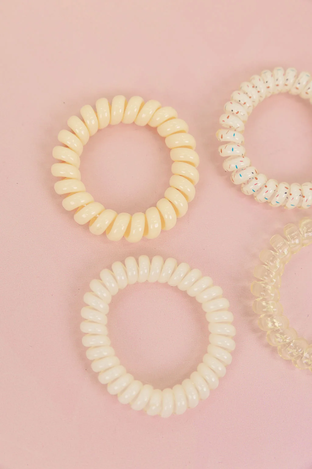 Yellow Coil Hair Ties – 4 Pack