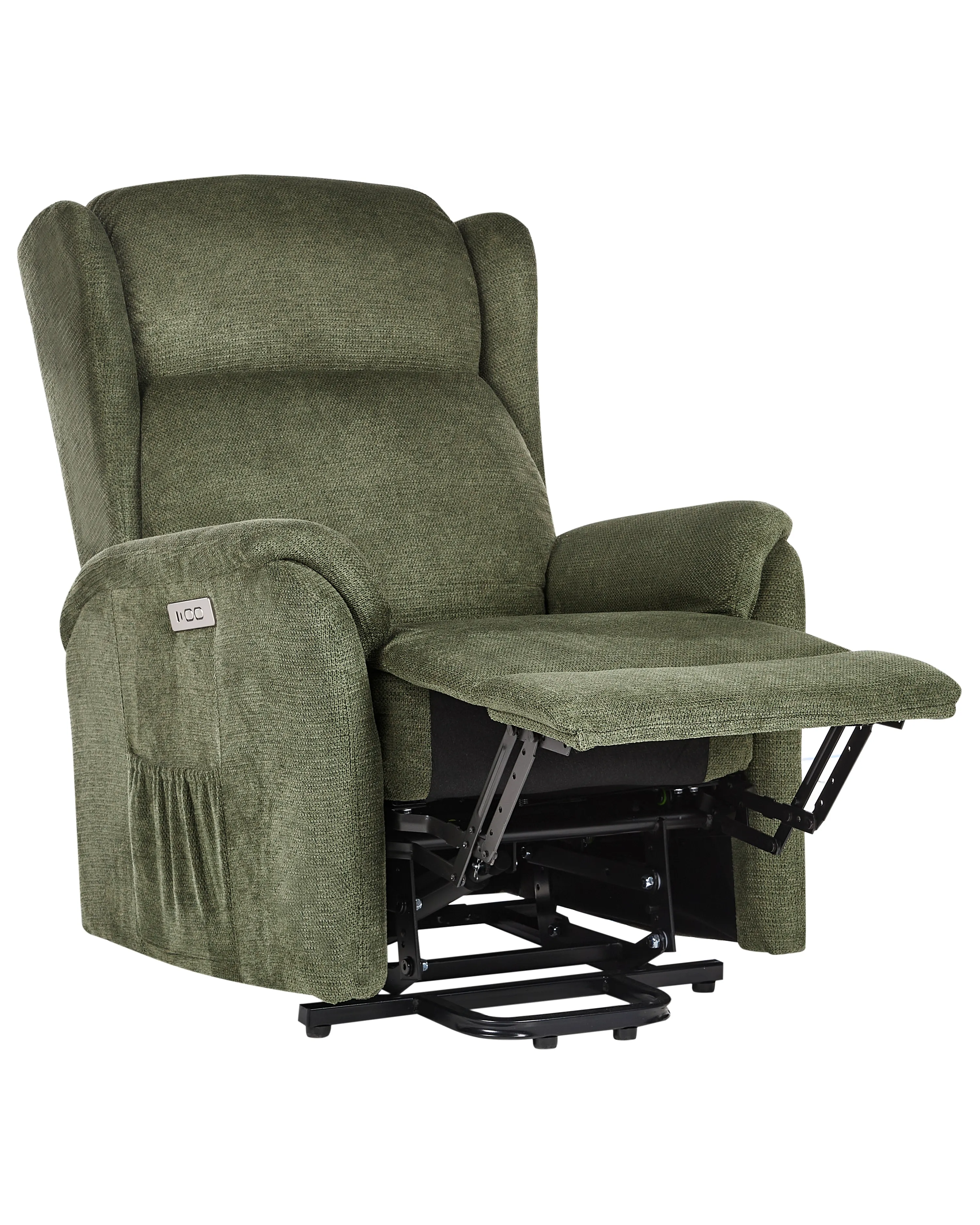 Electric Recliner Chair ELEGY with Footrest Fabric Green