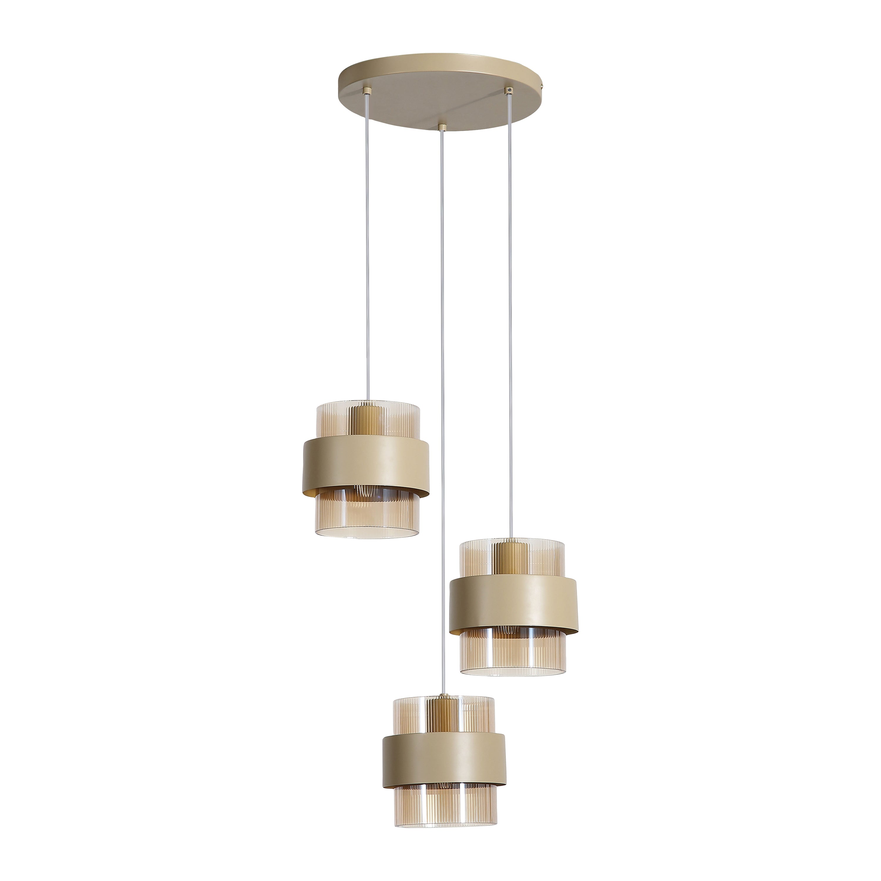Searchlight Royal Hanglamp 3-lichts - Zand