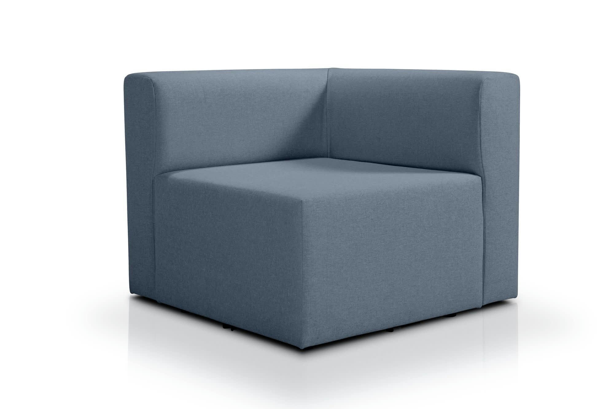 CENTAURI - Angle modulable 1 place  en tissu bleu