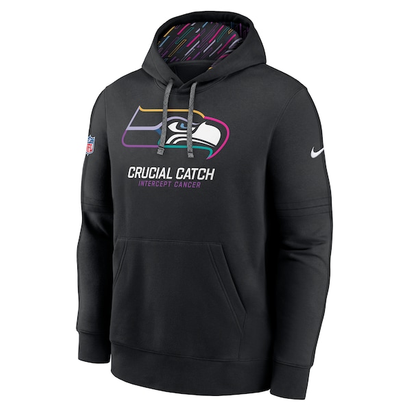 Seattle Seahawks Nike 2024 NFL Crucial Catch Club Pullover Hoodie - Black
