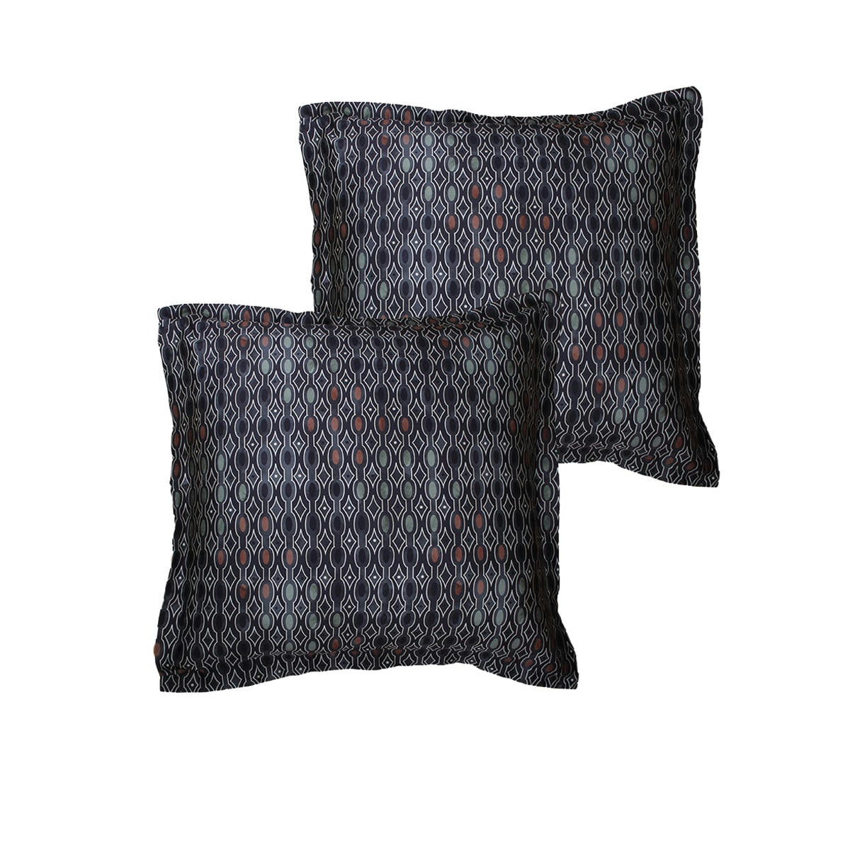 MAJEUR - Lot de 2 Taies d'oreiller 63x63 cm satin de coton