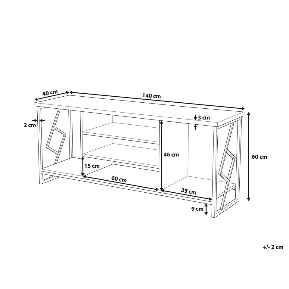 FORRES - TV-meubel - Donkere houtkleur - Spaanplaat